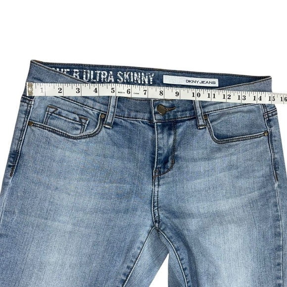 DKNY Jeans Blue ultra Skinny Pants Light Wash Women's 2 Lowrise Y2K Slim Classic - Picture 6 of 8